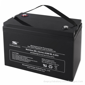 Deep Cycle Battery Ml6-220 (6V220AH) UPS Battery Telecom Battery